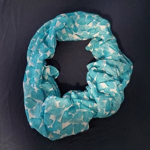 Blue heart infinity scarf